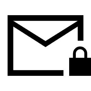 Mail Lock Icon from Sharp Line - Material Symbols Set