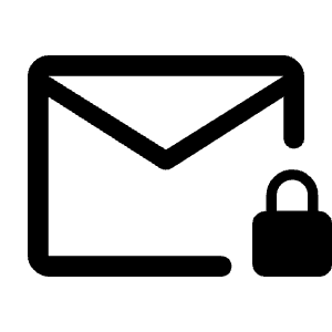 Mail Lock Icon from Rounded Line - Material Symbols Set
