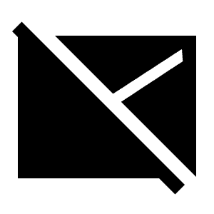 Mail Off Fill Icon from Sharp Fill - Material Symbols Set