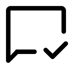 Mark Chat Read Icon from Rounded Line - Material Symbols Set