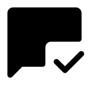 Mark Chat Read Fill Icon from Rounded Fill - Material Symbols Set