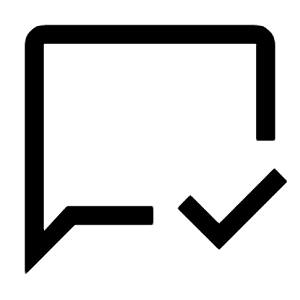 Mark Chat Read Icon from Outlined Line - Material Symbols Set