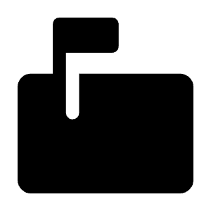 Markunread Mailbox Fill Icon from Rounded Fill - Material Symbols Set