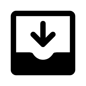 Move To Inbox Fill Icon from Rounded Fill - Material Symbols Set