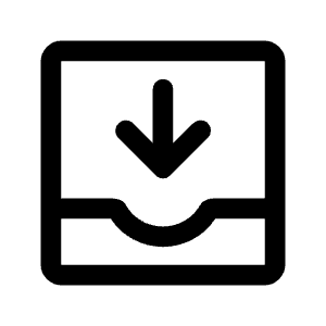 Move To Inbox Icon from Rounded Line - Material Symbols Set