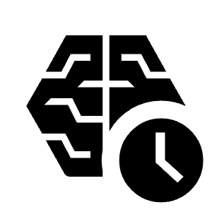 Network Intelligence History Icon from Sharp Line - Material Symbols Set
