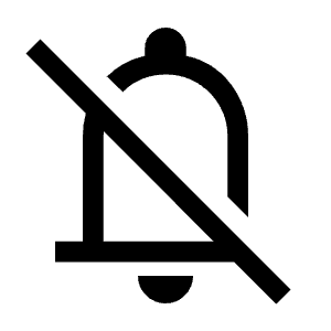 Notifications Off Icon from Outlined Line - Material Symbols Set