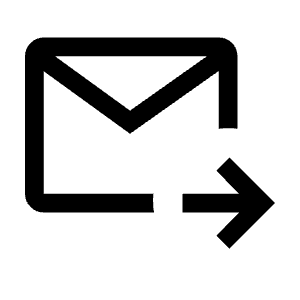 Outgoing Mail Icon from Sharp Line - Material Symbols Set