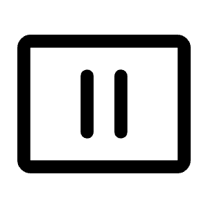 Pause Presentation Icon from Rounded Line - Material Symbols Set