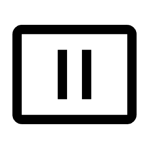 Pause Presentation Icon from Outlined Line - Material Symbols Set