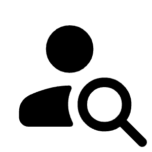 Person Search Fill Icon from Rounded Fill - Material Symbols Set