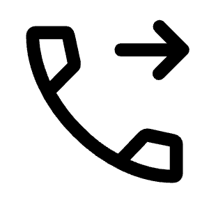 Phone Forwarded Icon from Rounded Line - Material Symbols Set