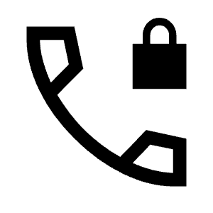 Phone Locked Icon from Sharp Line - Material Symbols Set