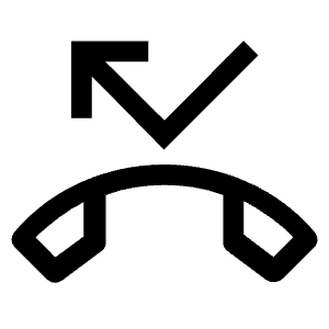 Phone Missed Icon from Outlined Line - Material Symbols Set