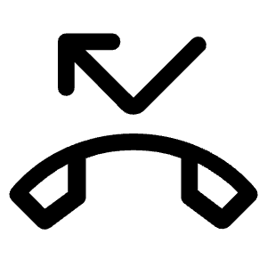 Phone Missed Icon from Rounded Line - Material Symbols Set