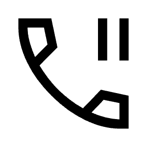 Phone Paused Icon from Sharp Line - Material Symbols Set