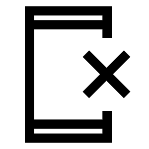 Phonelink Erase Icon from Sharp Line - Material Symbols Set