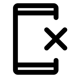 Phonelink Erase Icon from Rounded Line - Material Symbols Set