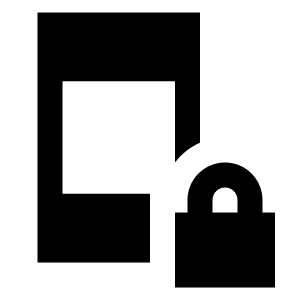 Phonelink Lock Fill Icon from Sharp Fill - Material Pro Free Set