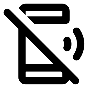 Phonelink Ring Off Icon from Rounded Line - Streamline Material Free Set