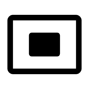 Picture In Picture Center Icon from Rounded Line - Material Symbols Set