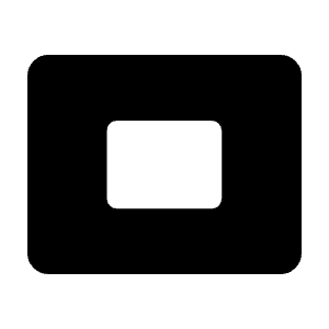 Picture In Picture Center Fill Icon from Rounded Fill - Material Symbols Set