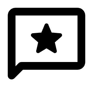 Reviews Icon from Rounded Line - Streamline Material Free Set