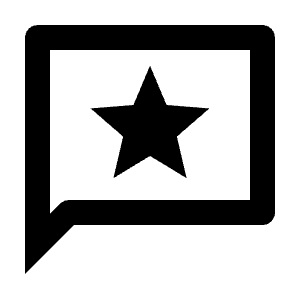 Reviews Icon from Outlined Line - Streamline Material Free Set