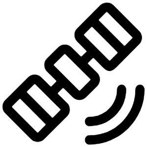 Satellite Alt Icon from Rounded Line - Material Symbols Set