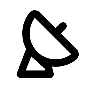 Satellite Tower Icon from Rounded Line - Streamline Material Free Set