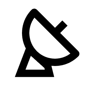 Satellite Tower Icon from Outlined Line - Streamline Material Free Set