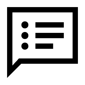 Speaker Notes Icon from Sharp Line - Material Symbols Set