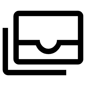 Stacked Inbox Icon from Outlined Line - Material Symbols Set