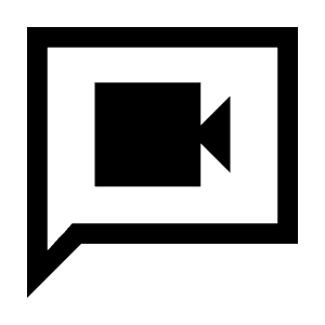 Video Chat Icon from Sharp Line - Material Symbols Set