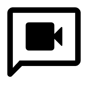 Video Chat Icon from Rounded Line - Material Symbols Set