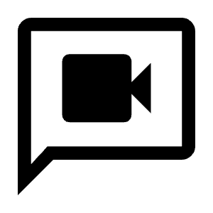 Video Chat Icon from Outlined Line - Material Symbols Set
