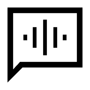 Voice Chat Icon from Sharp Line - Material Symbols Set