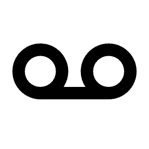 Voicemail Icon from Rounded Line - Streamline Material Free Set