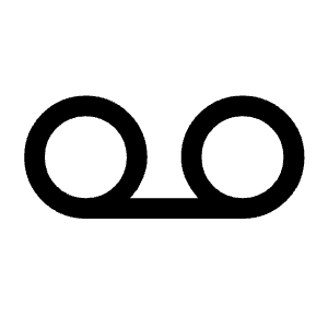 Voicemail Icon from Rounded Line - Material Symbols Set