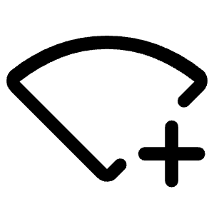 Wifi Add Icon from Rounded Line - Material Symbols Set