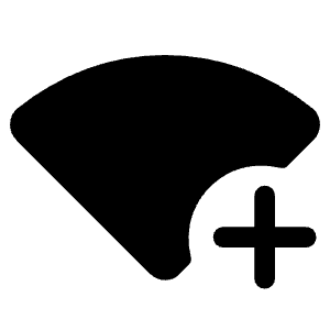 Wifi Add Fill Icon from Rounded Fill - Material Symbols Set