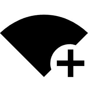 Wifi Add Fill Icon from Outlined Fill - Material Symbols Set