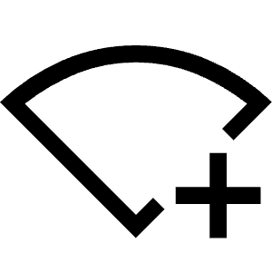 Wifi Add Icon from Sharp Line - Material Symbols Set