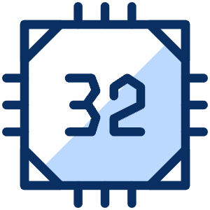 Computer Chips 32 Bit Icon from Cyber Duotone - Free Set
