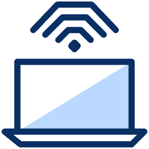 Laptop Wifi 2 Icon from Cyber Duotone - Free Set
