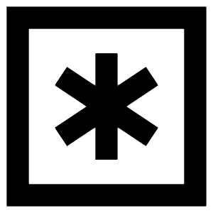 Asterisk Square Icon from Sharp Remix - Free Set