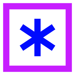 Asterisk Square Icon from Sharp Neon - Free Set