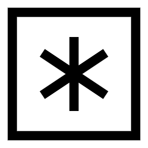 Asterisk Square Icon from Sharp Line - Free Set