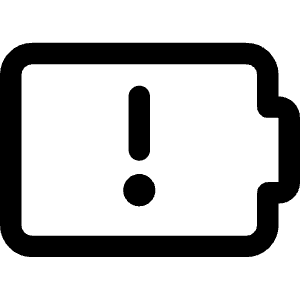 Battery Alert 1 Icon from Core Line - Free Set