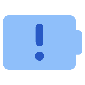 Battery Alert 1 Icon from Core Flat - Free Set